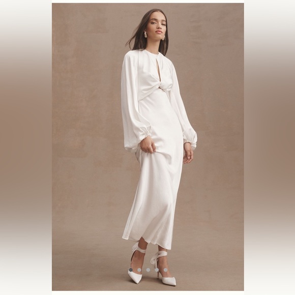 significant other Dresses & Skirts - BHLDN Significant Other Demi long sleeve open back midi wedding dress 2